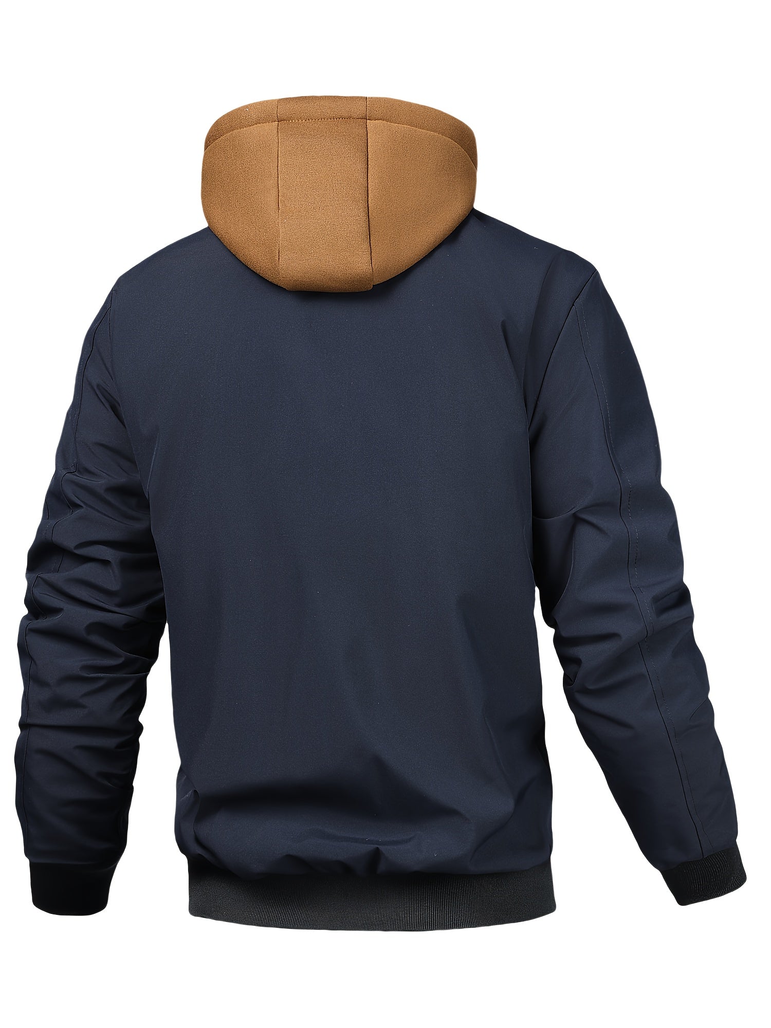 Men’s Hooded Bomber Jacket Casual Zip Up Utility Jacket