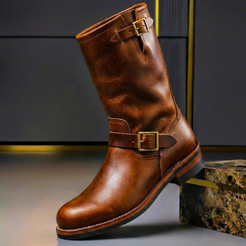 Men’s Western Boots Casual Mid Calf Boots Everyday Footwear