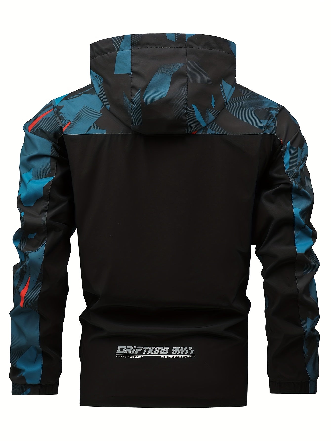 Men's Autumn Camouflage Hooded Jacket with Zip-Up Front and Pockets