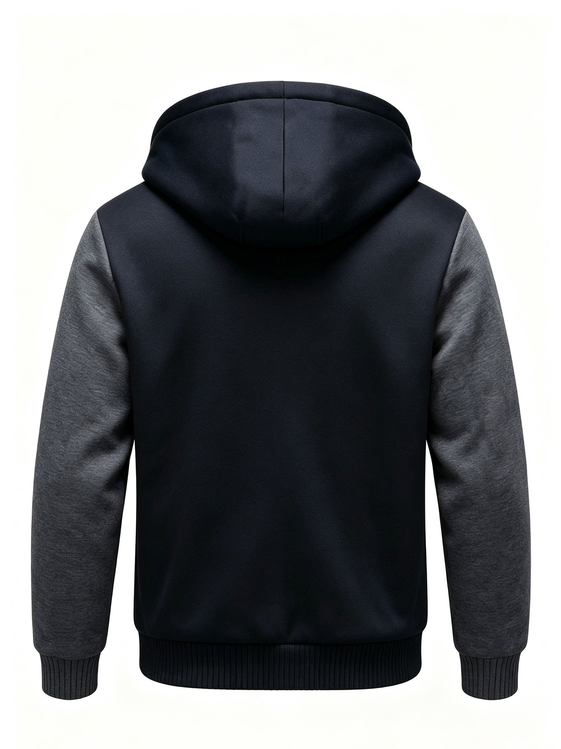 Men's Autumn Fleece Zip-Up Hoodie Cardigan with Warm Lined Design