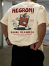 Men's Negroni Cocktail Graphic T-Shirt – Breathable Short Sleeve Tee with Campari-Inspired Print - Solorfit