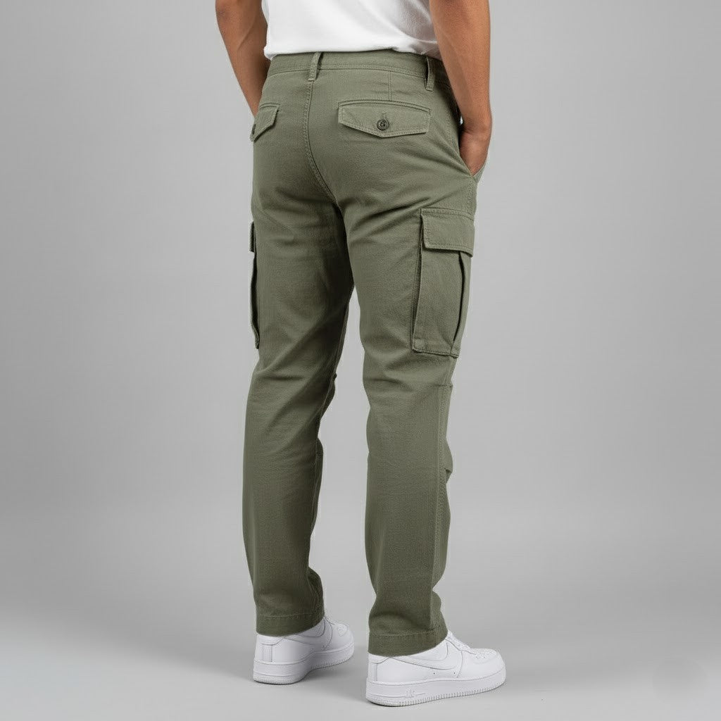 Men’s Utility Cargo Pants Relaxed Fit Multi Pocket Casual Trousers