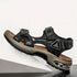 Solorfit | Men's Leather Orthopedic Open-Toe Sport Sandals – Adjustable Straps & Air Cushion Sole - Solorfit