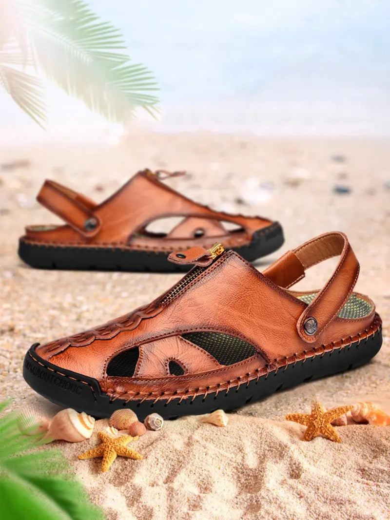 Men’s Casual Sandals Closed Toe Slip On Comfort Summer Shoes