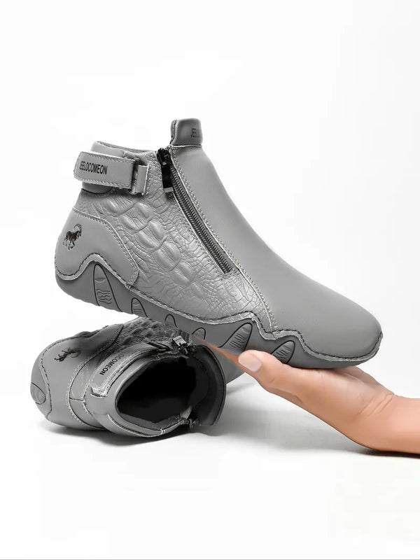 Men’s Ankle Boots Casual Zip Up Outdoor Streetwear Shoes