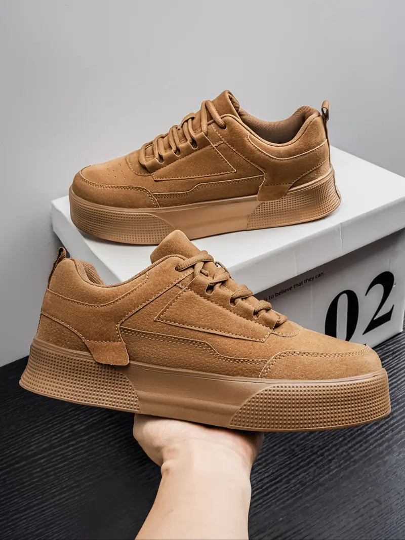 Men’s Casual Sneakers Lace Up Outdoor Walking Shoes Comfortable Fit