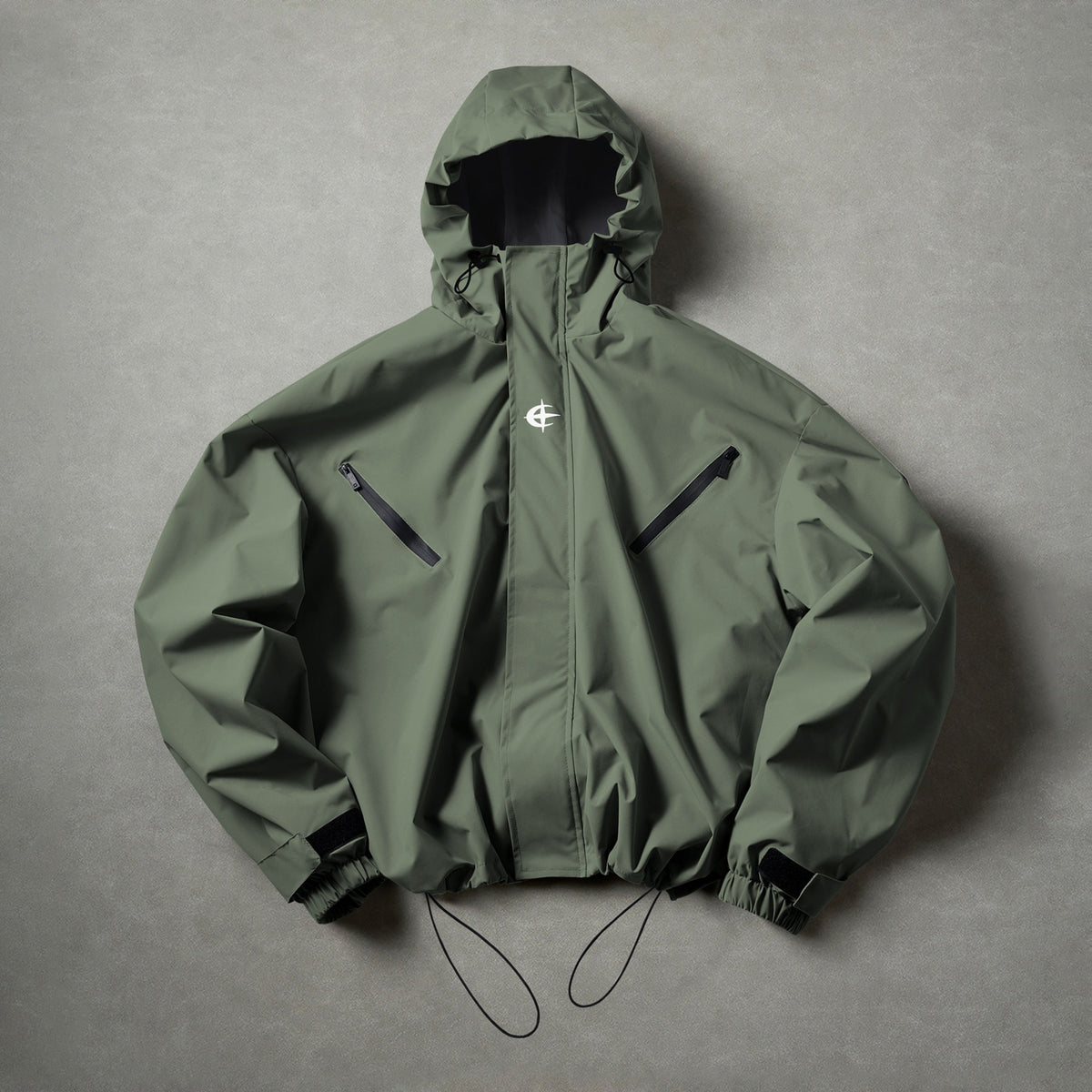 Men’s Hooded Windbreaker Jacket Casual Outdoor Zip Up Outerwear