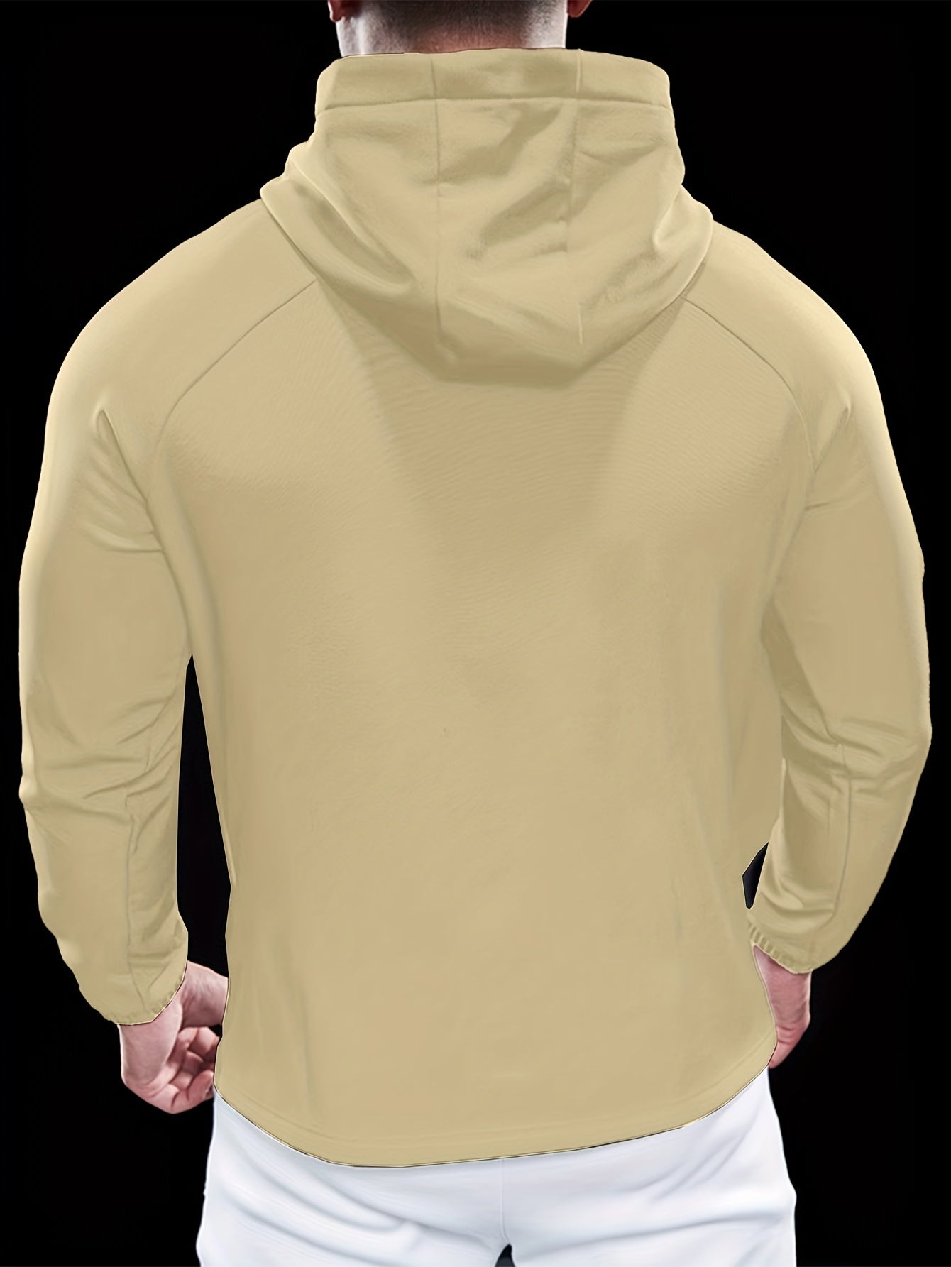 Men's Autumn Hooded Outdoor Jacket with Reflective Zip-Up Design