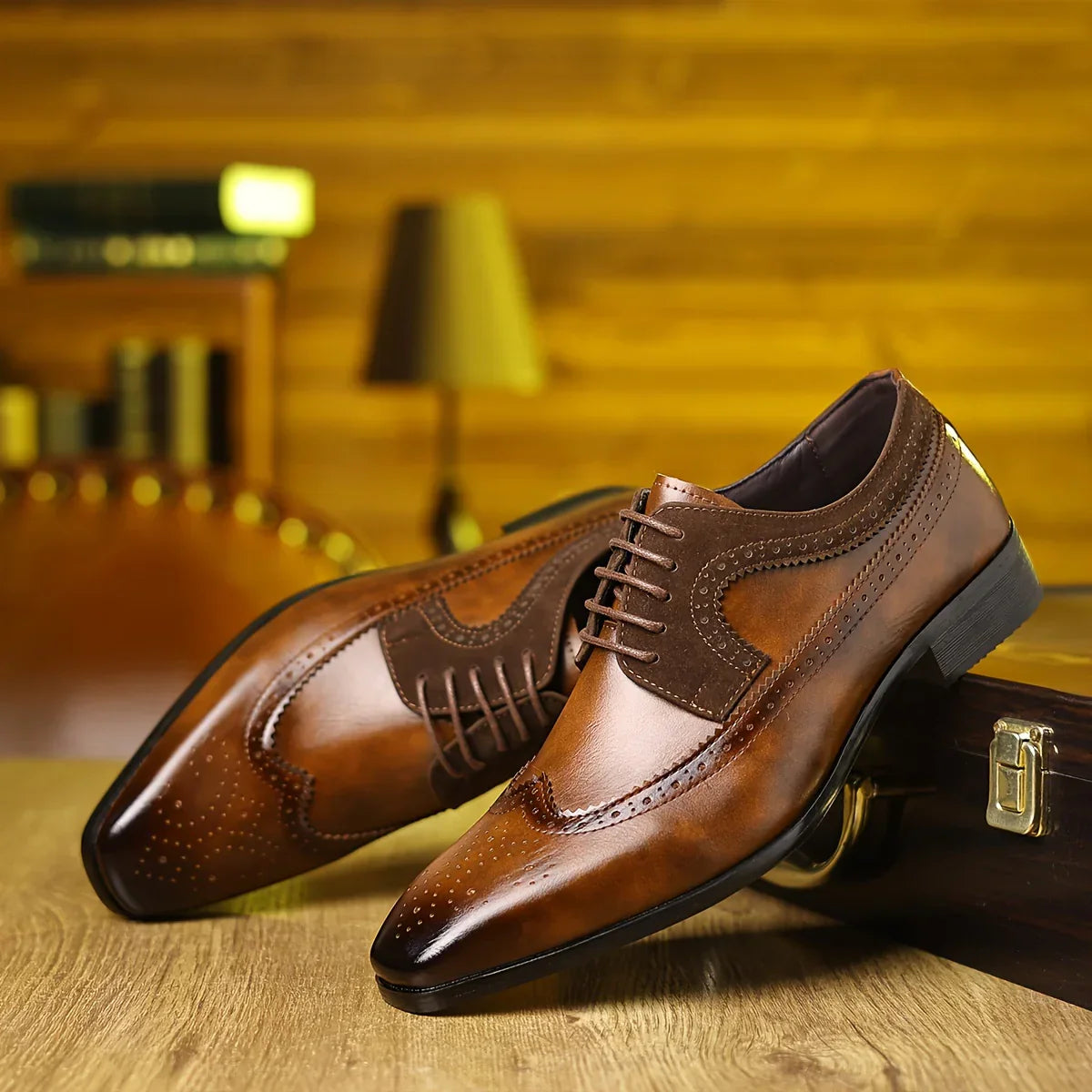 Men’s Leather Dress Shoes – Premium Black Formal Footwear, Elegant Design - Solorfit