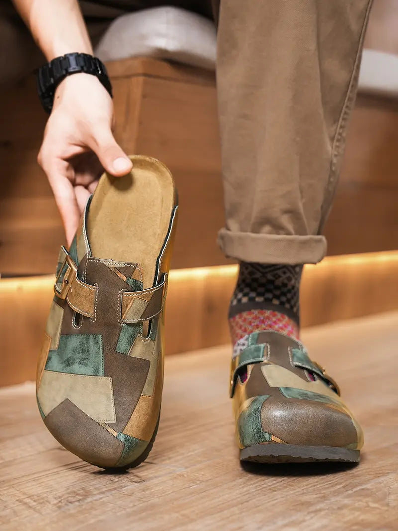 Men’s Casual Slip On Sandals Adjustable Buckle Comfort Slides
