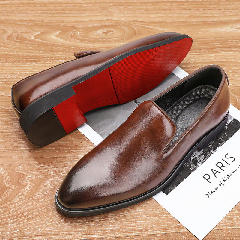 Red Bottom Classic Supportive Orthopedic Sole Leather Loafers