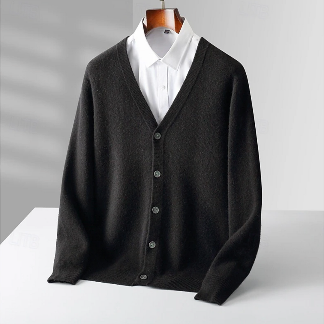 Victor | Men’s Wool Button Cardigan Vest