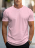 Men’s Solid Color T-Shirt – Crew Neck Streetwear Style in Polyester - Solorfit