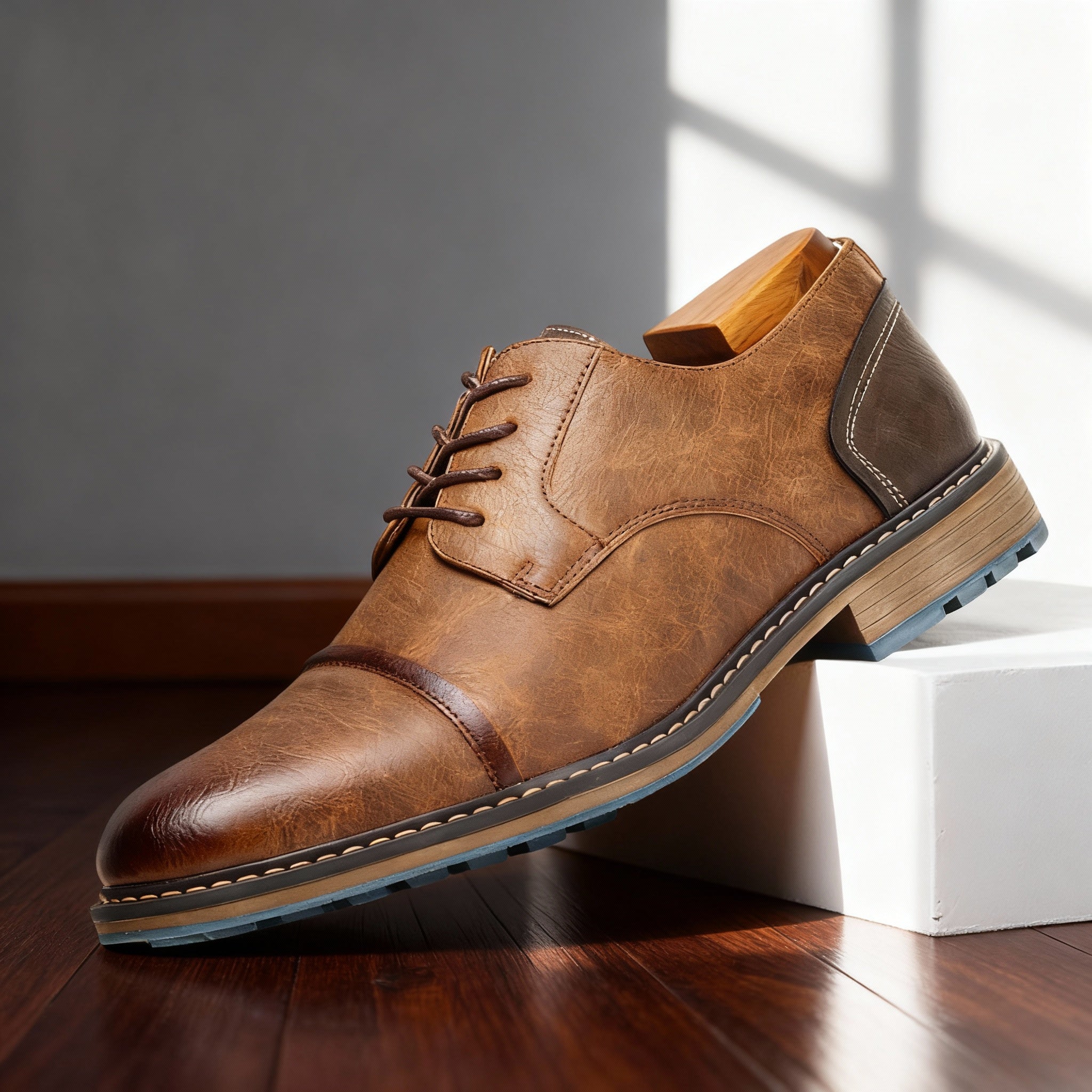 Geoffrey Cap-Toe Derbies Classy Shoes