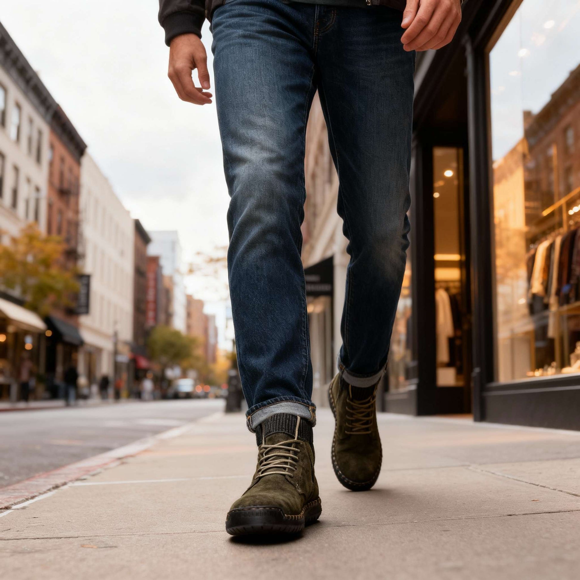 Men’s Casual Ankle Boots Lace Up Slip On Outdoor Walking Boots