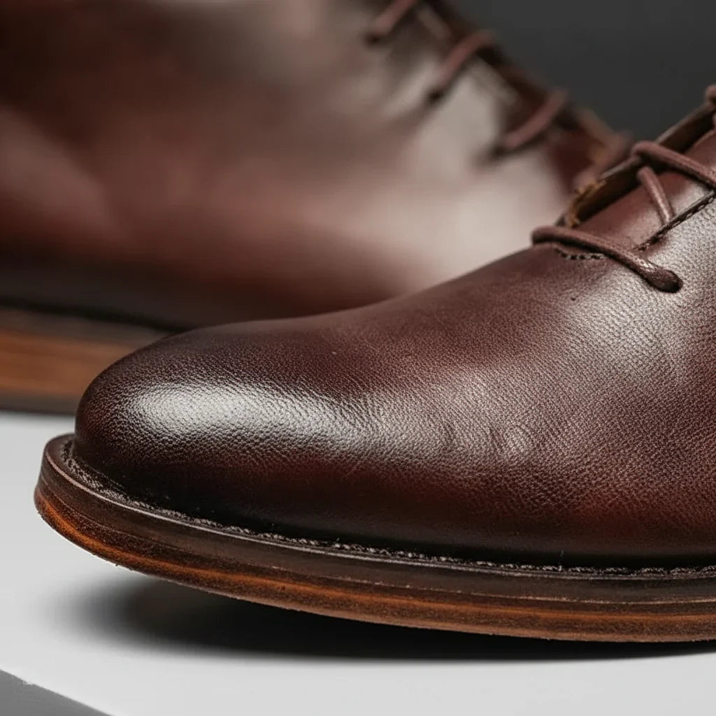Robbin – Hand-Finished Genuine Leather Ankle Boots for Men