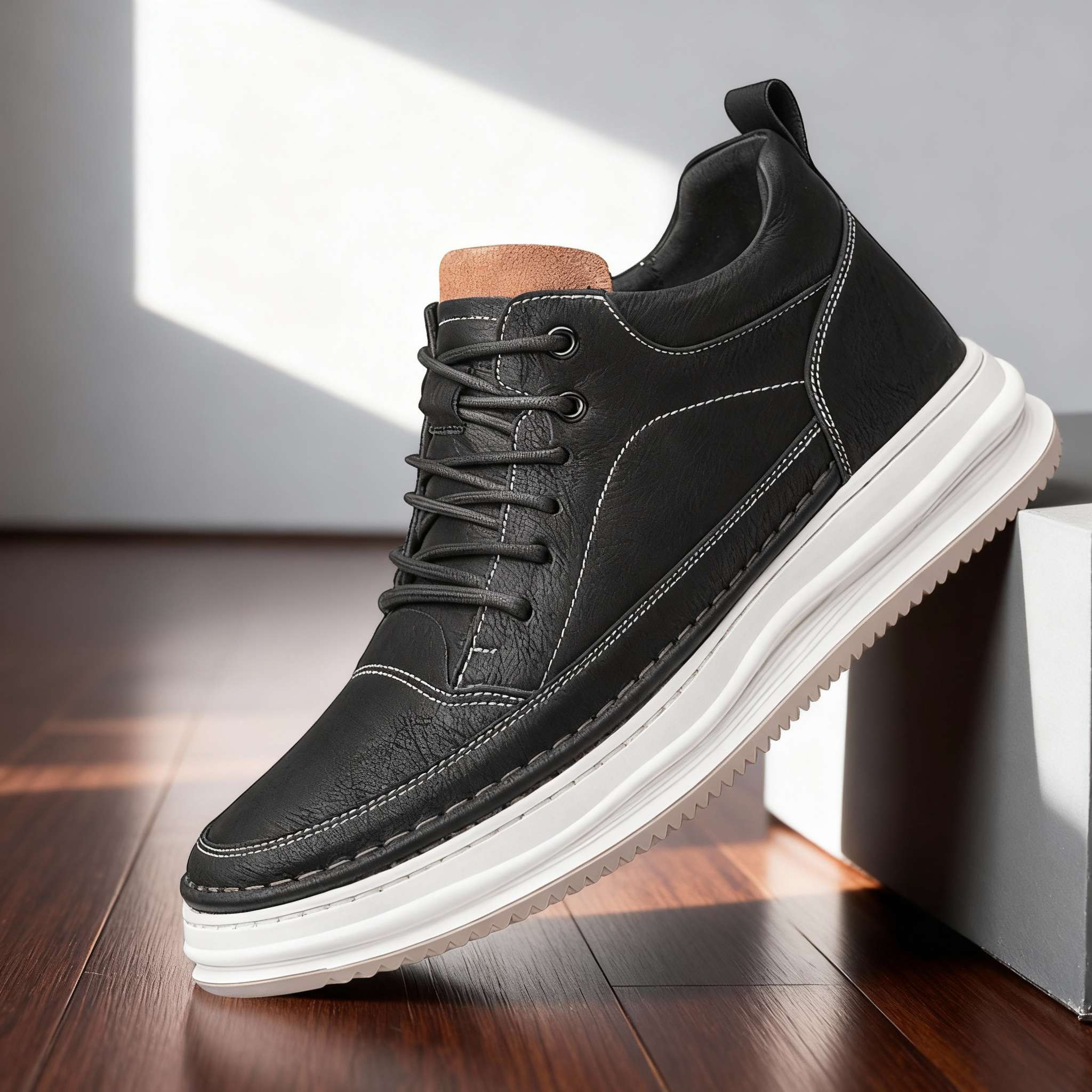 Johnson Leather High Boot Sneakers Heel Support