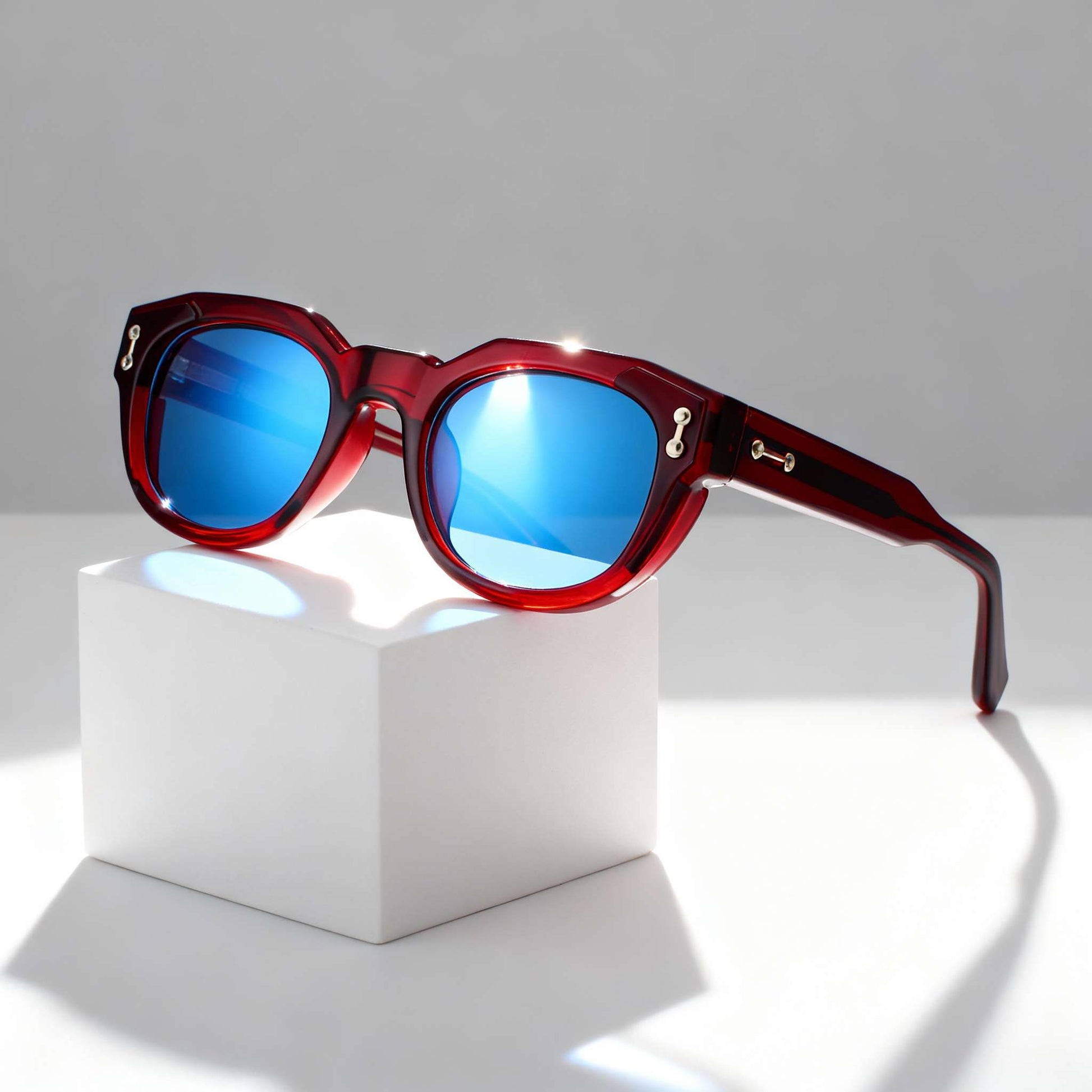 Round Polarized Sunglasses UV Protection Vintage Fashion Eyewear
