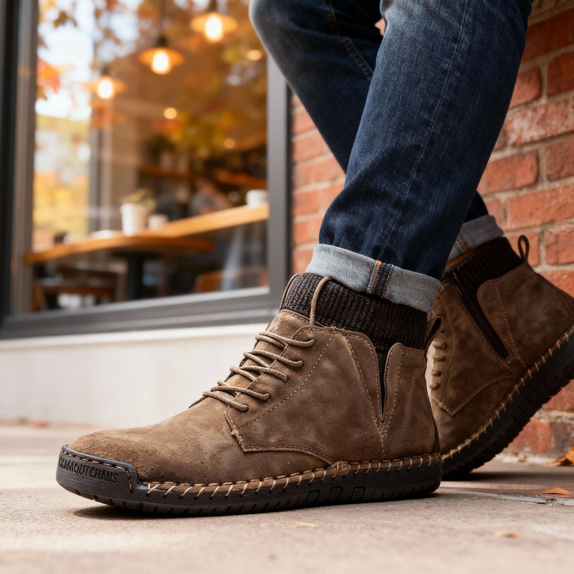 Men’s Casual Ankle Boots Lace Up Slip On Outdoor Walking Boots