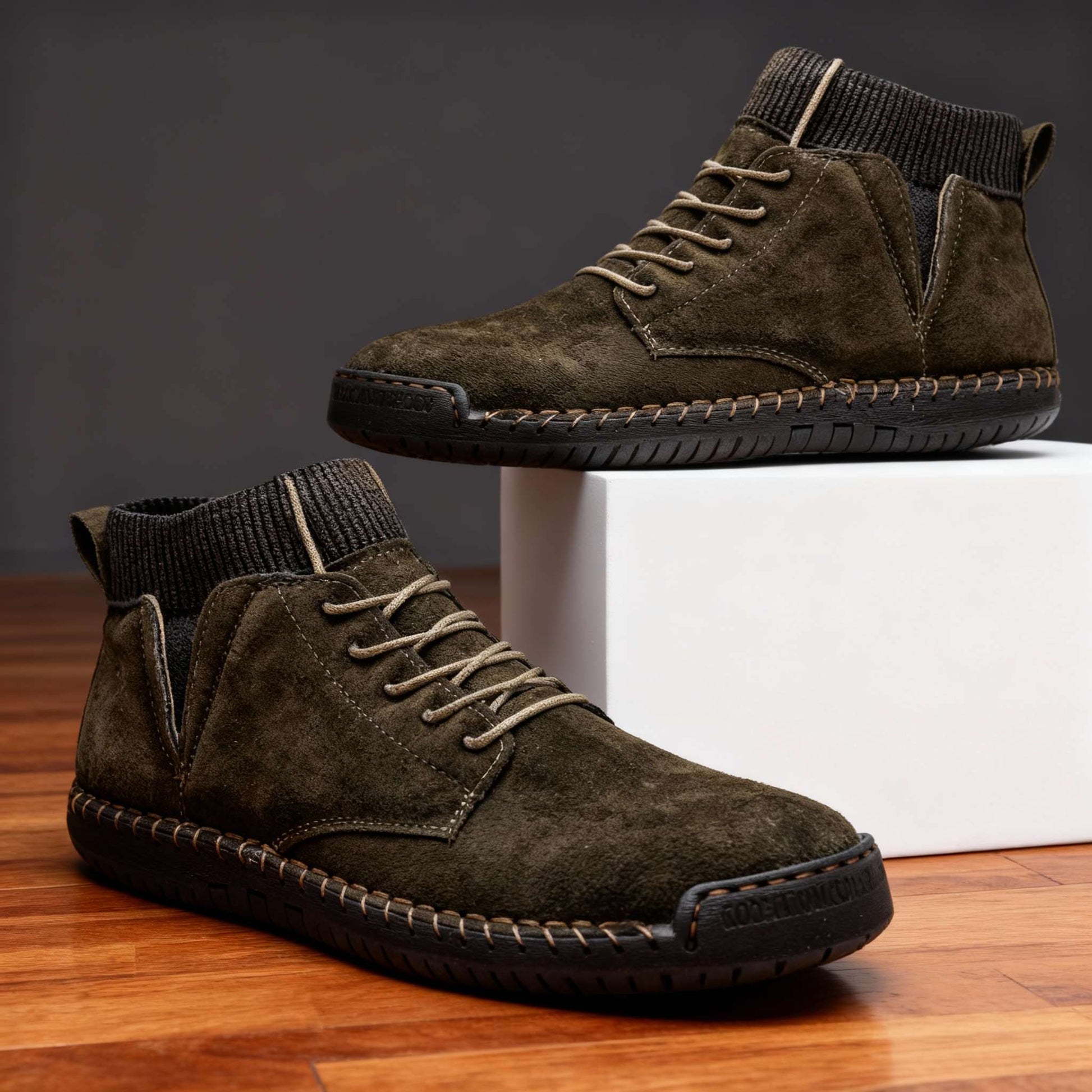Men’s Casual Ankle Boots Lace Up Slip On Outdoor Walking Boots