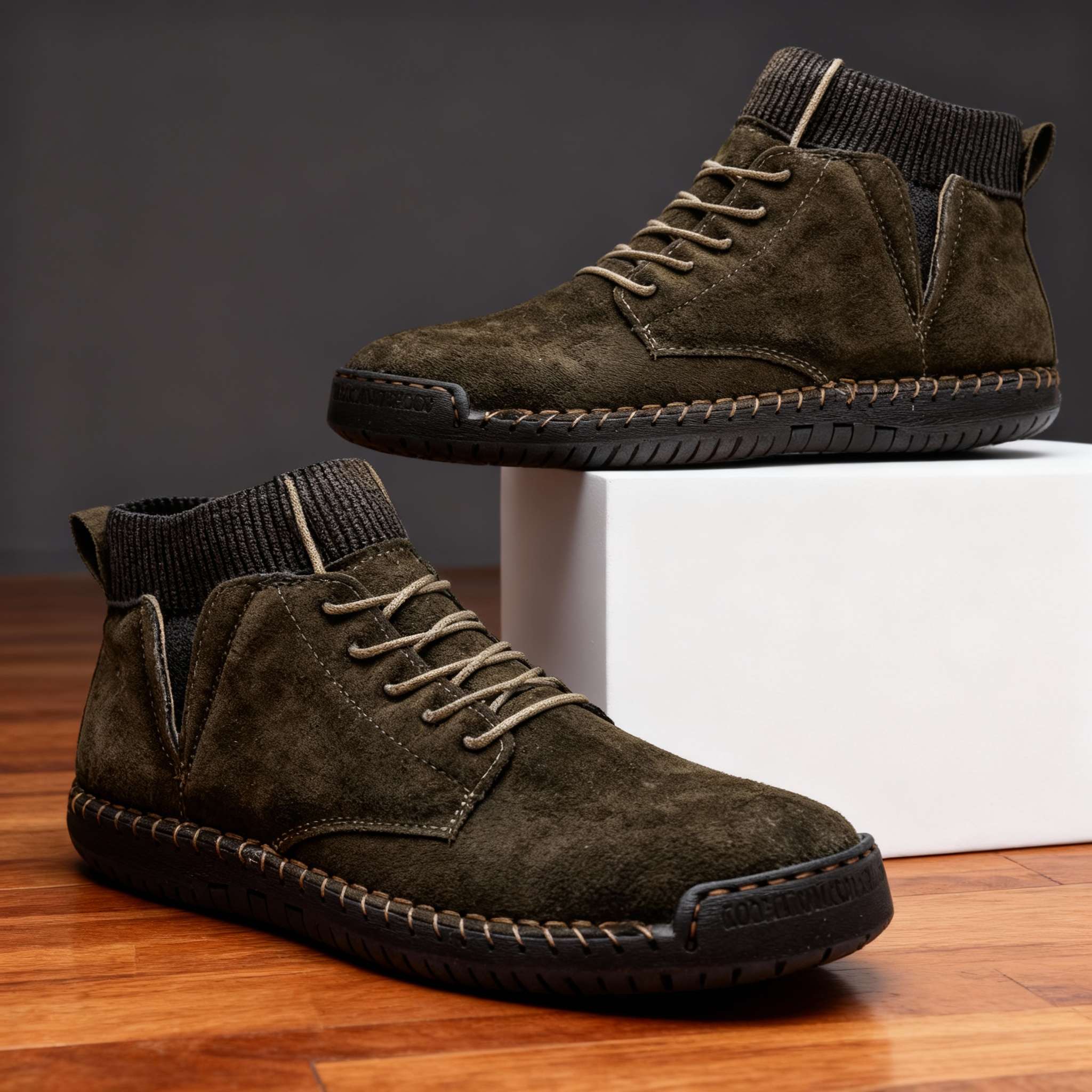 Men’s Casual Ankle Boots Lace Up Slip On Outdoor Walking Boots
