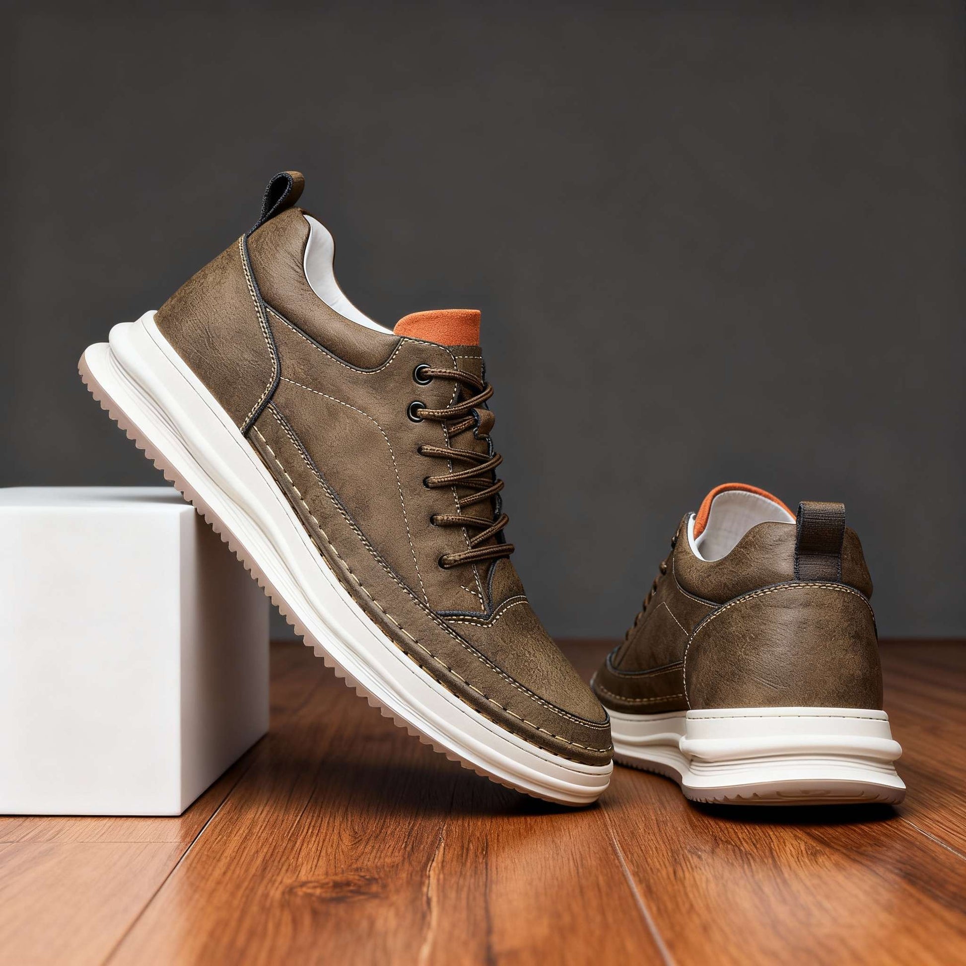 Johnson Leather High Boot Sneakers Heel Support