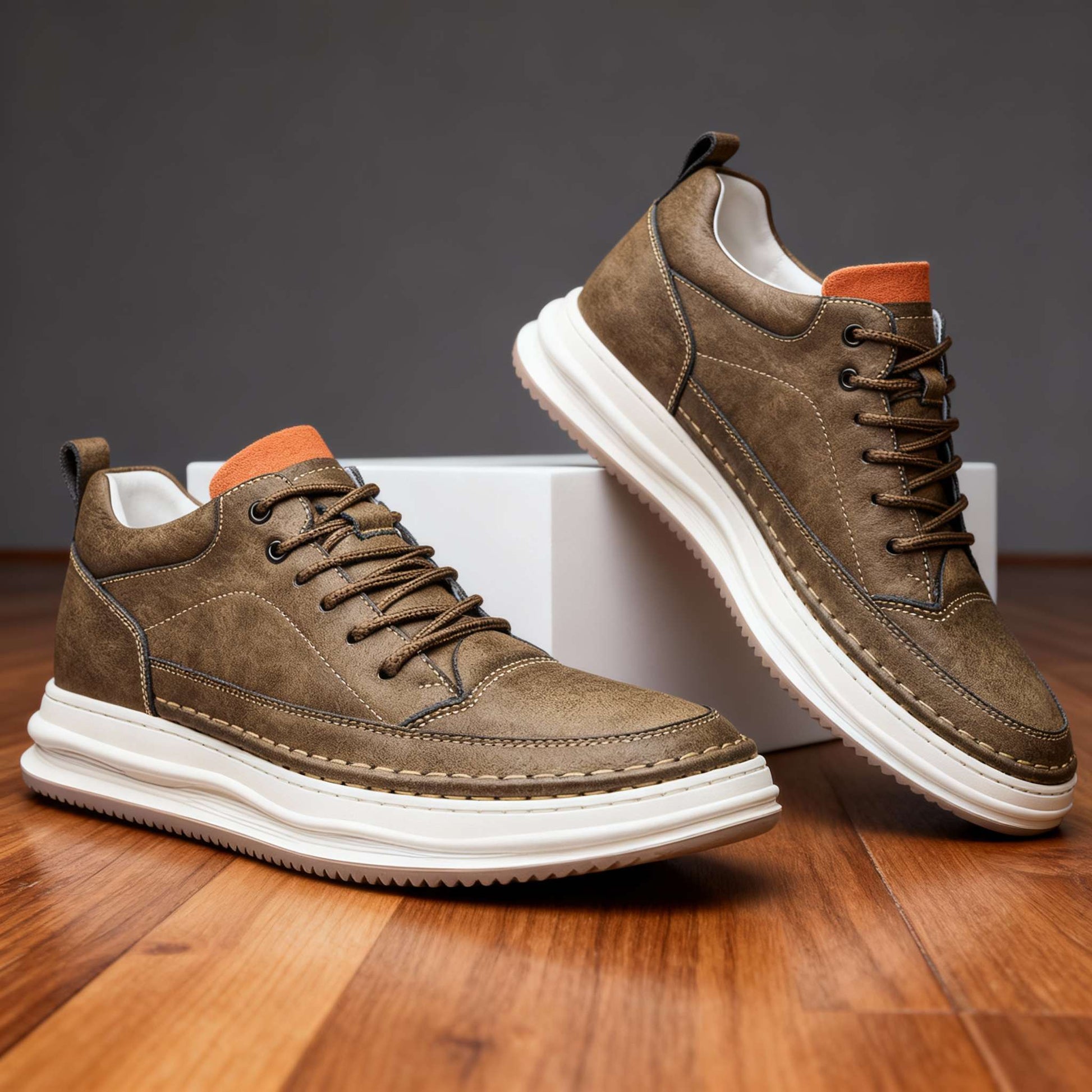 Johnson Leather High Boot Sneakers Heel Support
