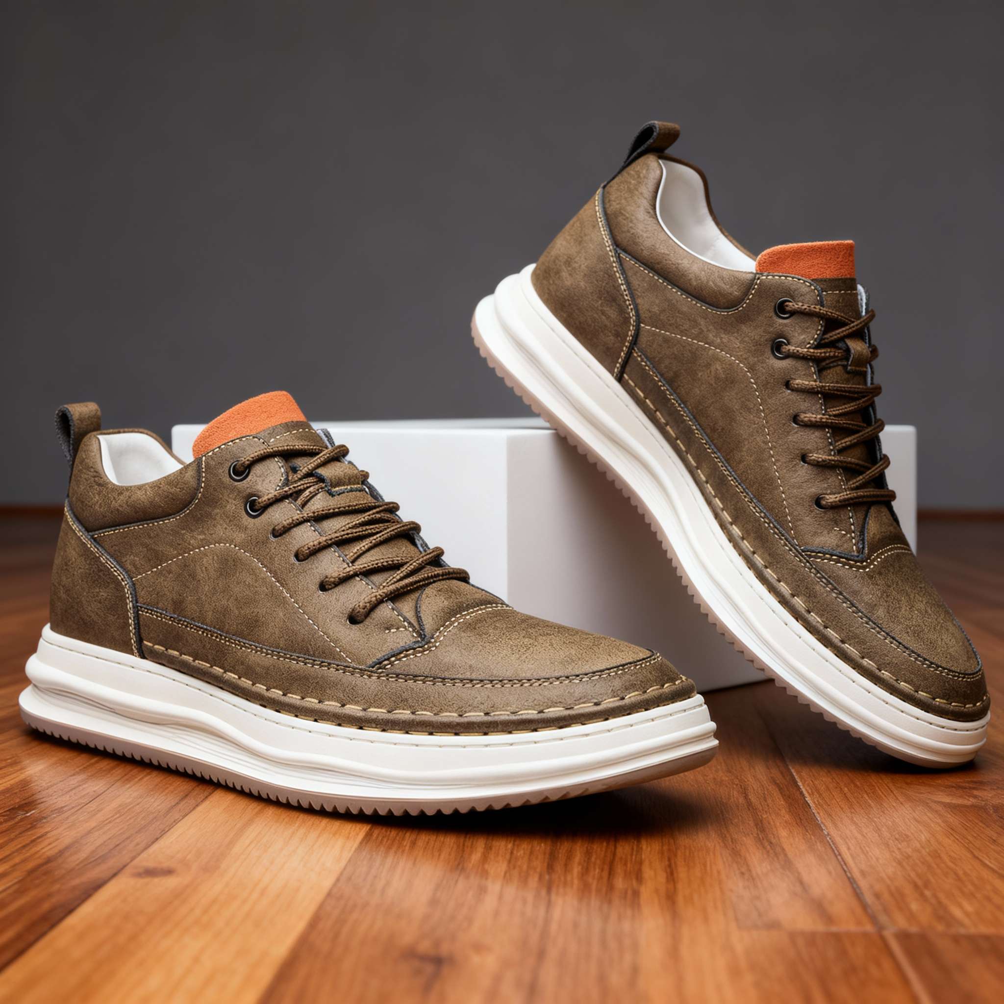 Johnson Leather High Boot Sneakers Heel Support