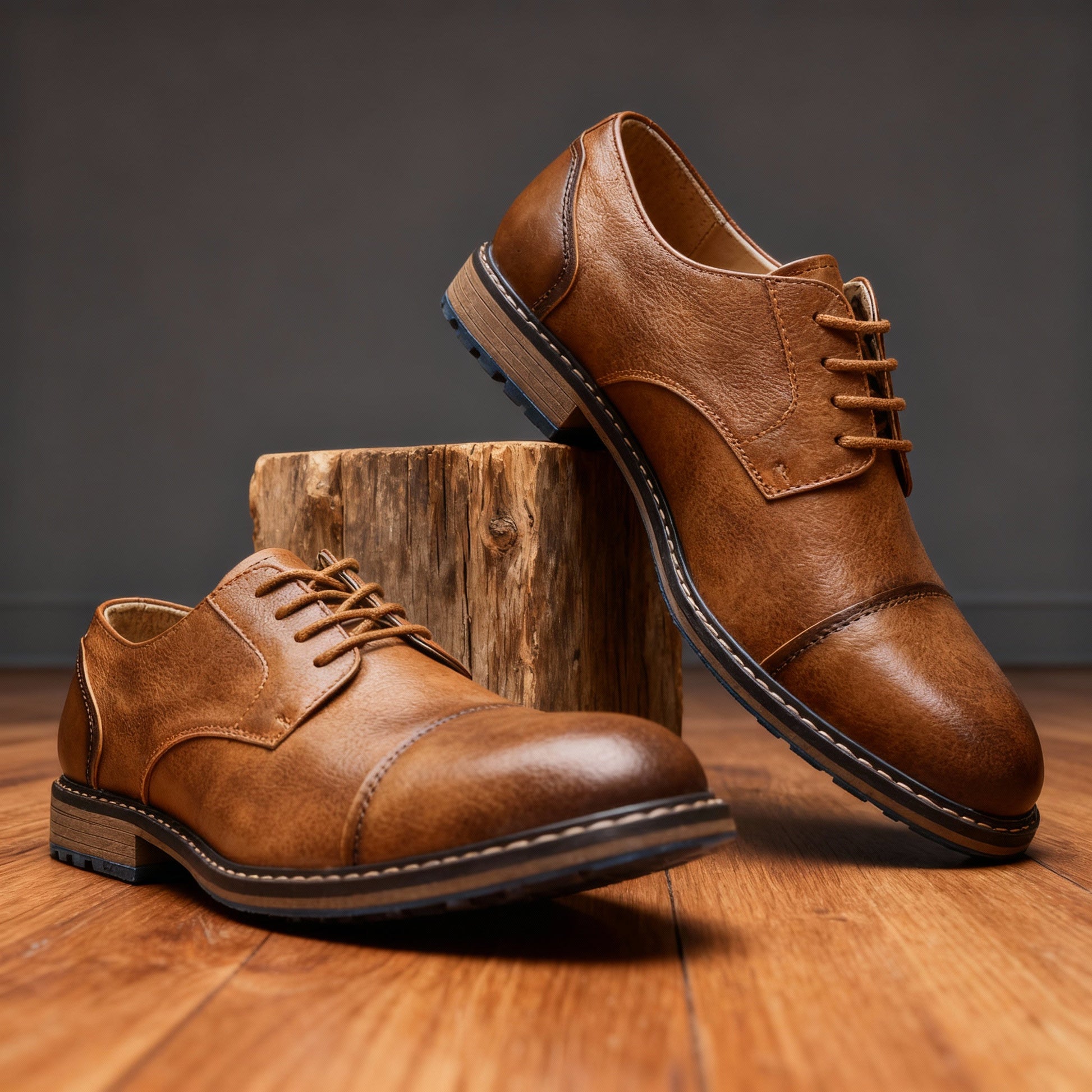 Geoffrey Cap-Toe Derbies Classy Shoes
