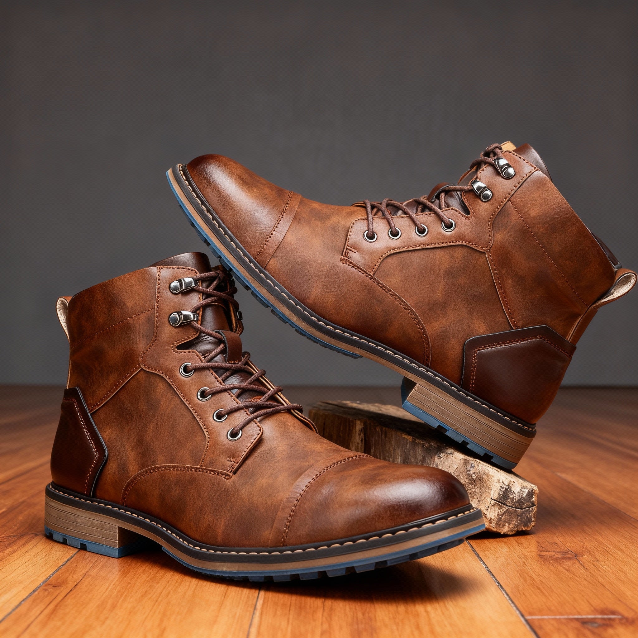 Mustang Men Combat Boots Cushioned