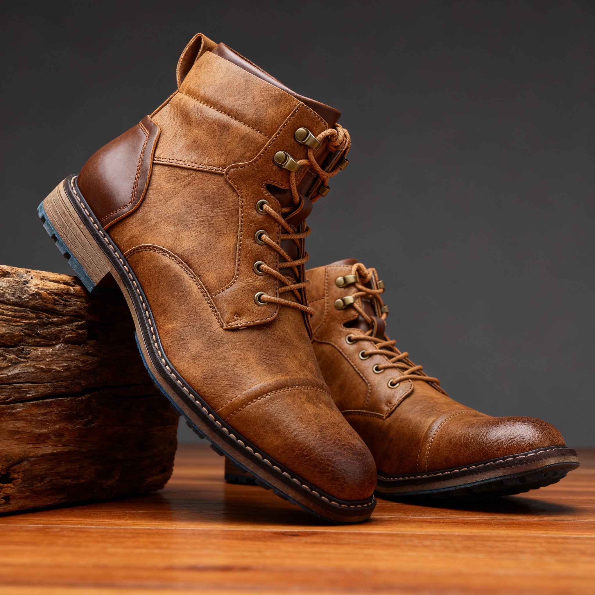 Mustang Men Combat Boots Cushioned
