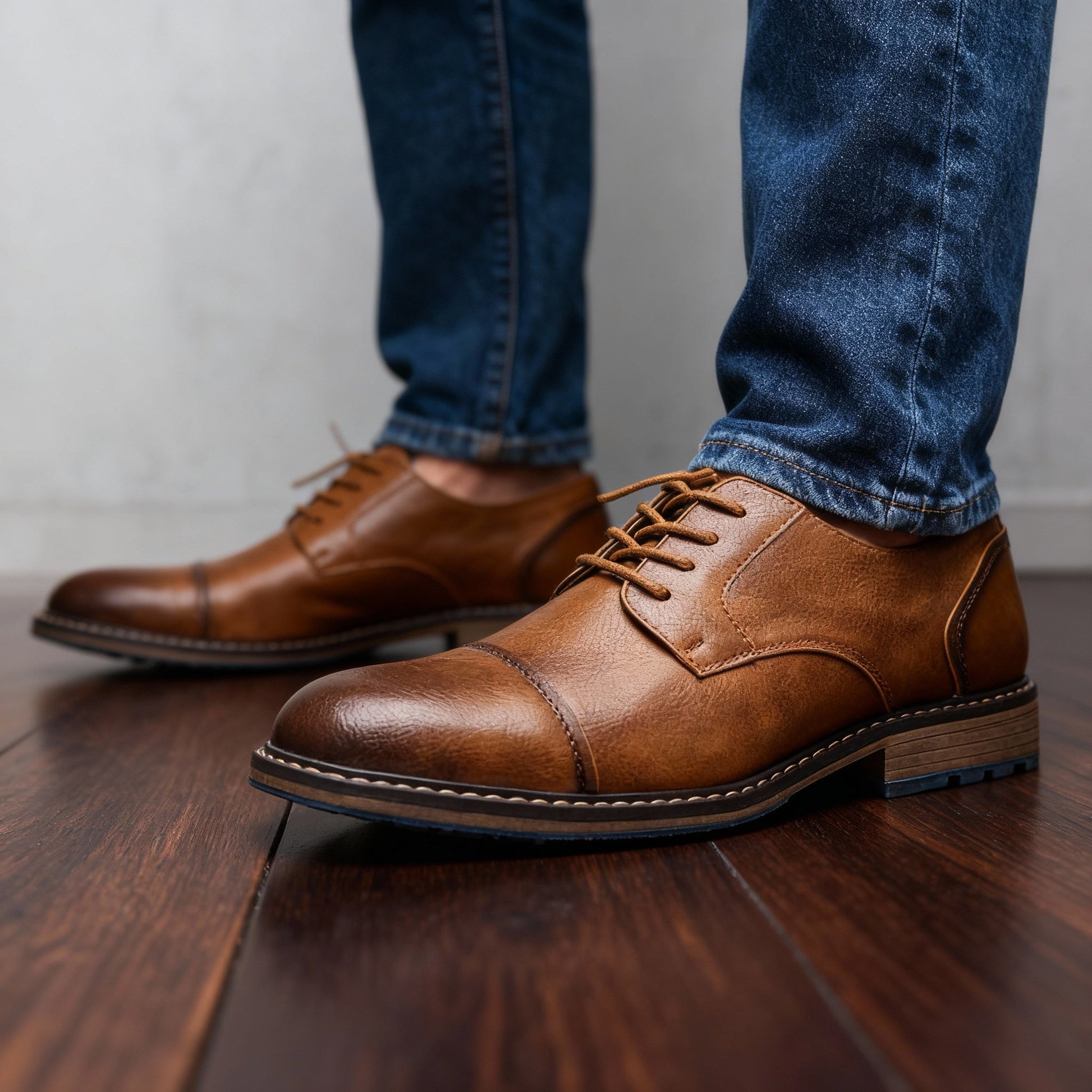 Geoffrey Cap-Toe Derbies Classy Shoes