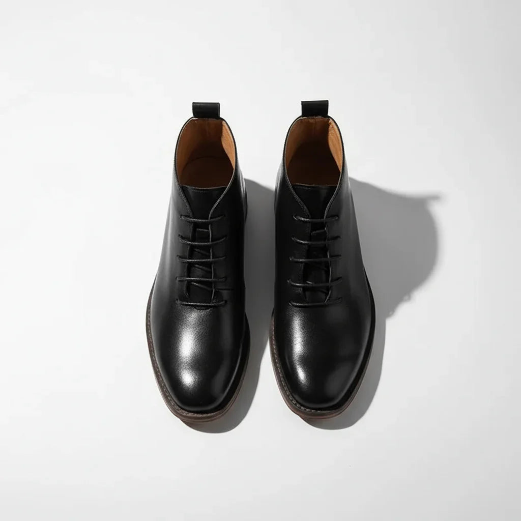 Robbin – Hand-Finished Genuine Leather Ankle Boots for Men