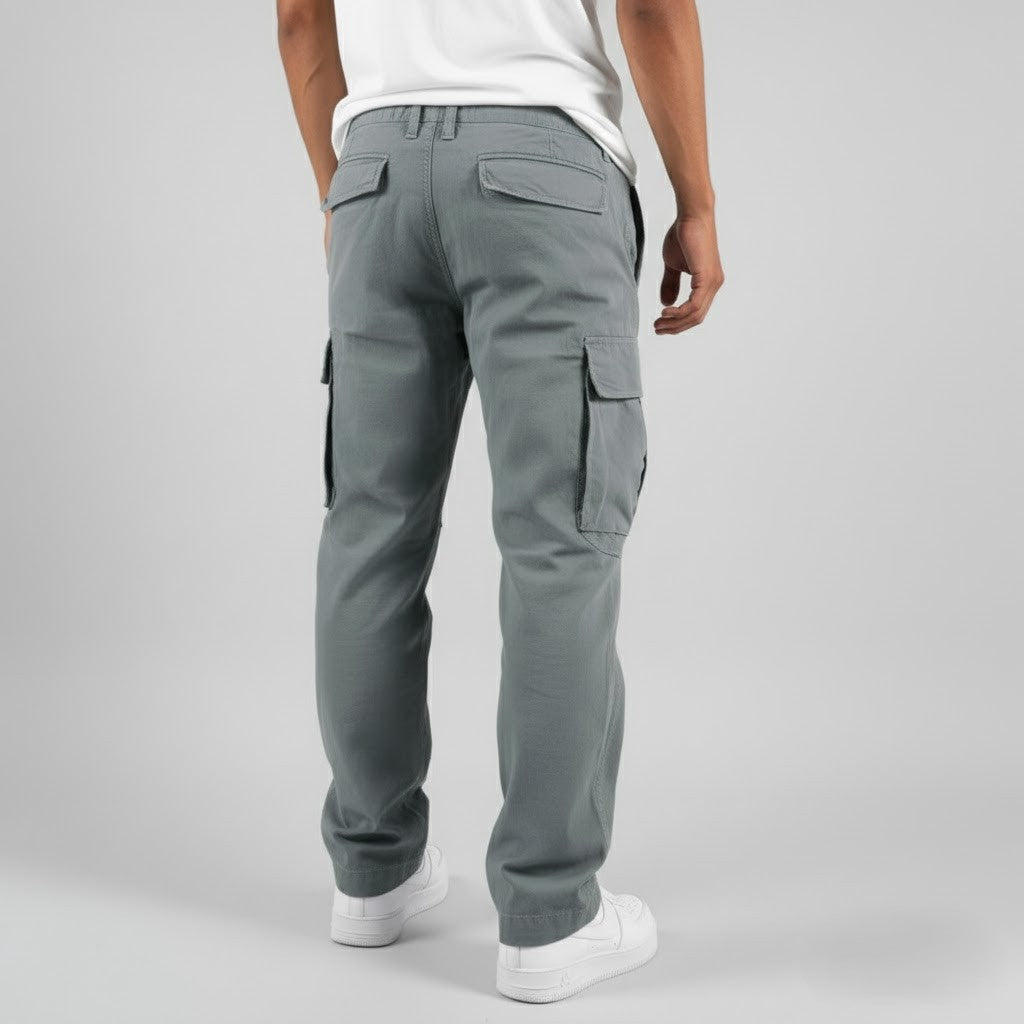 Men’s Utility Cargo Pants Relaxed Fit Multi Pocket Casual Trousers