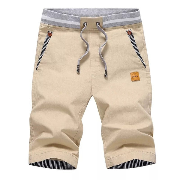 Men’s Casual Drawstring Shorts Lightweight Summer Beach Shorts Elastic Waist Blue