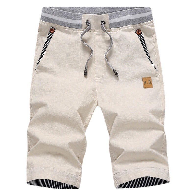 Men’s Casual Drawstring Shorts Lightweight Summer Beach Shorts Elastic Waist Blue