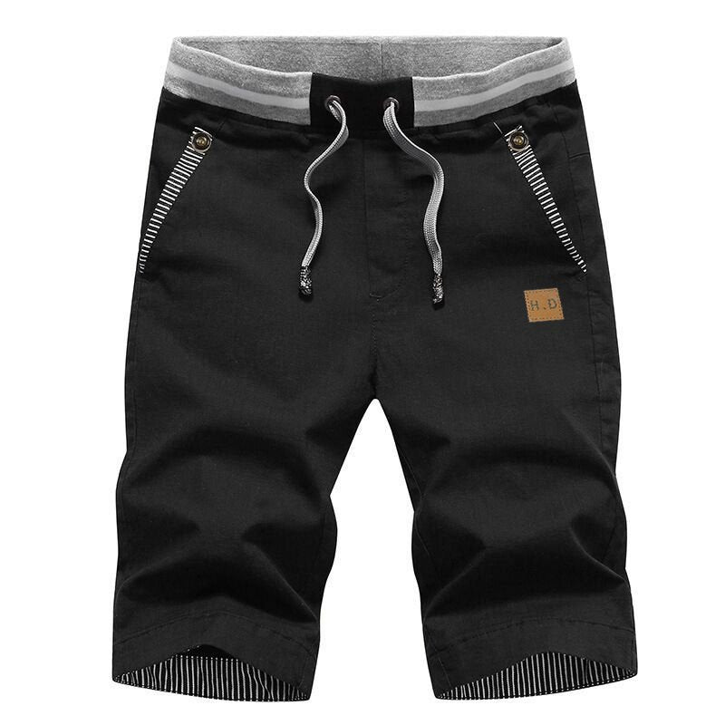 Men’s Casual Drawstring Shorts Lightweight Summer Beach Shorts Elastic Waist Blue