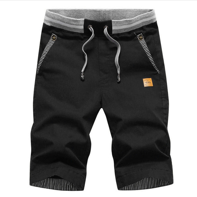 Men’s Casual Drawstring Shorts Lightweight Summer Beach Shorts Elastic Waist Blue
