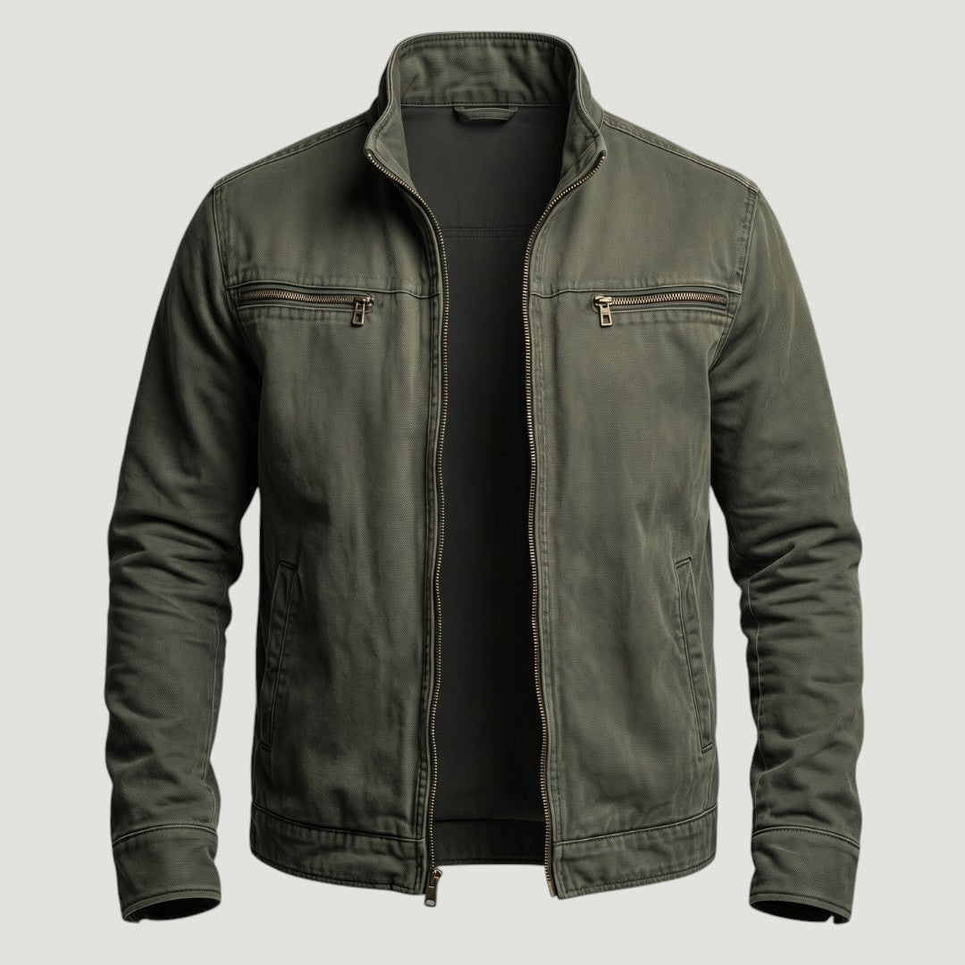 Men’s Zip Front Jacket Casual Streetwear Outer Layer