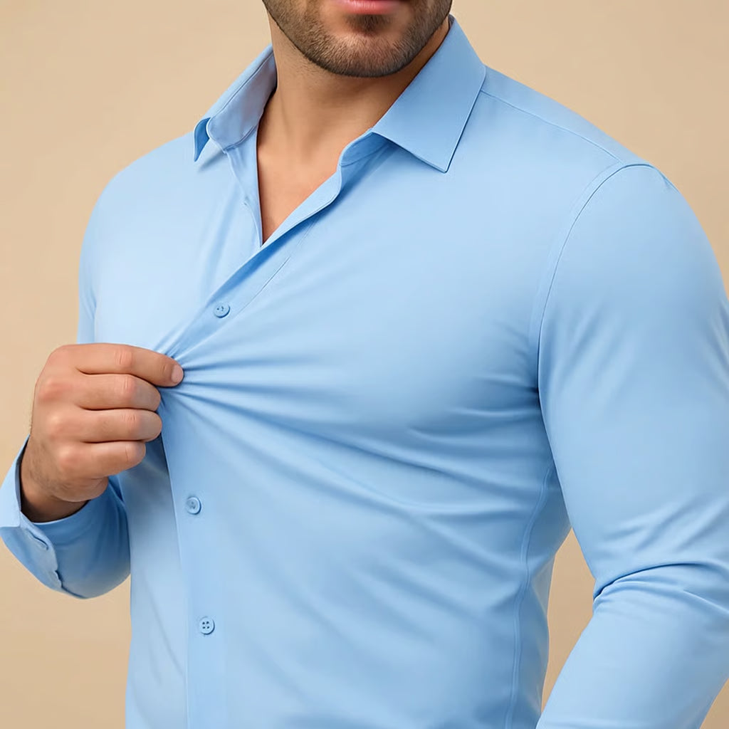 Men’s Button Up Shirt Long Sleeve Casual Slim Fit Top