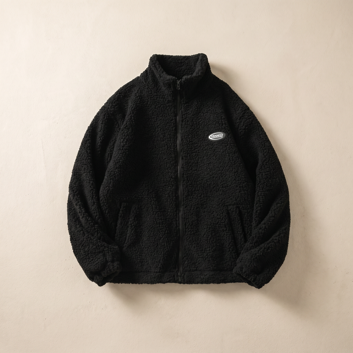 Men's Polyester Fleece Jacket | Casual Winter Outerwear