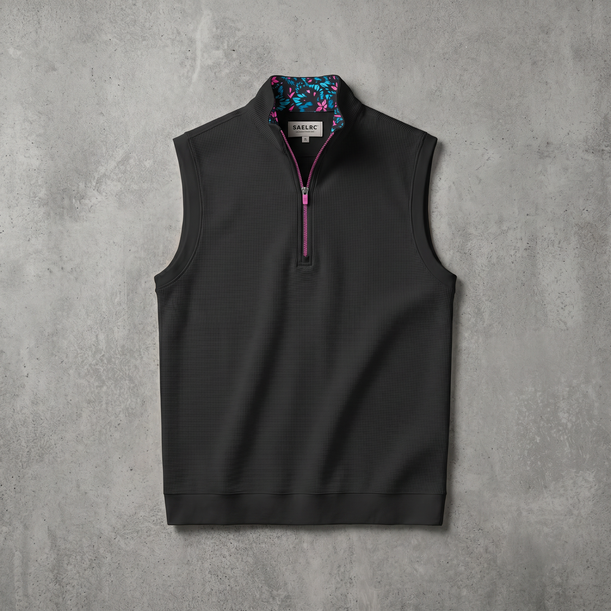 Men's Stretch Golf Vest | Quarter Zip | Windproof Moisture-Wicking Performance Wear