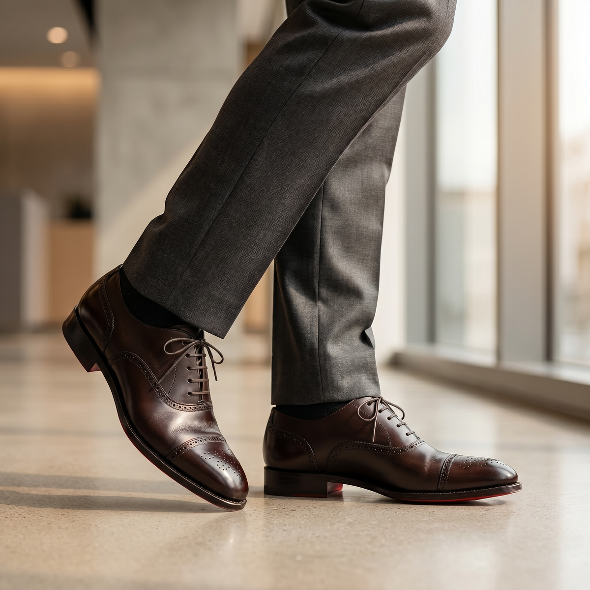 Men's Leather Brogue Shoes | Lace-Up Dress Shoe
