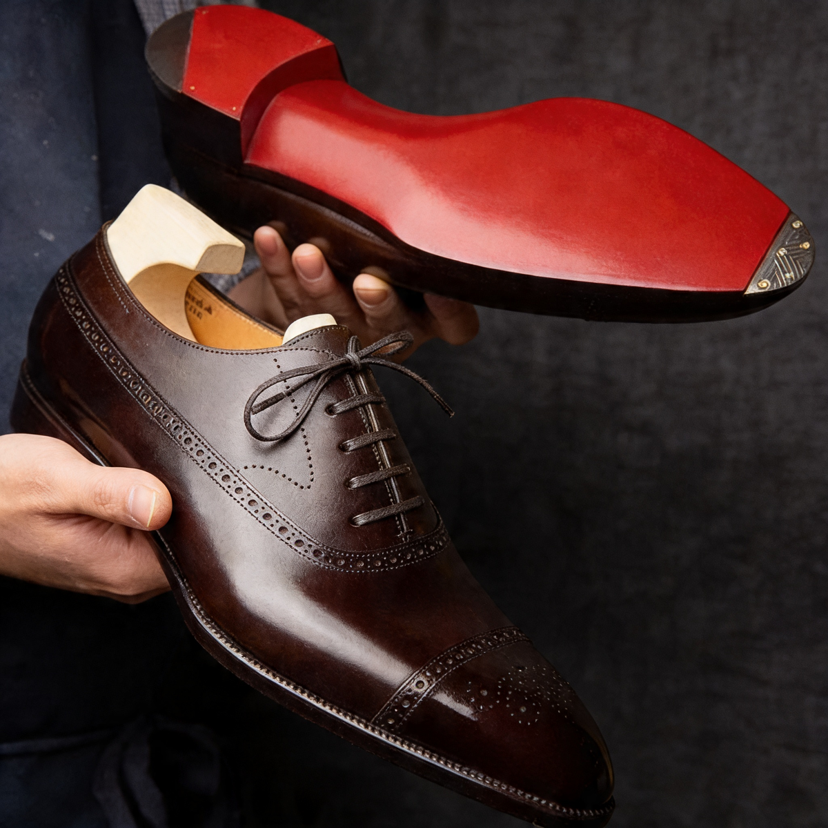 Men's Leather Brogue Shoes | Lace-Up Dress Shoe