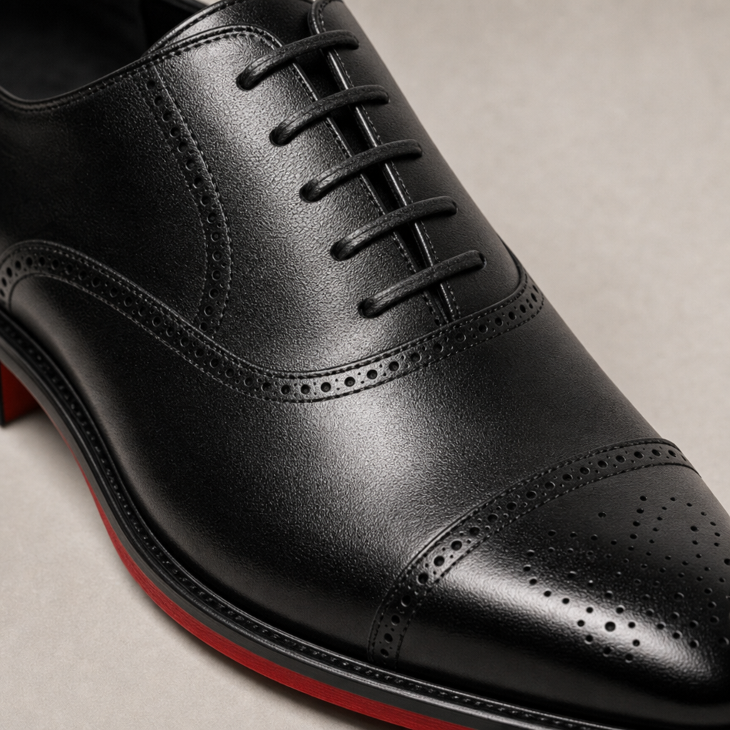 Red Bottoms Sole Leather Oxford Dress Shoes For Men