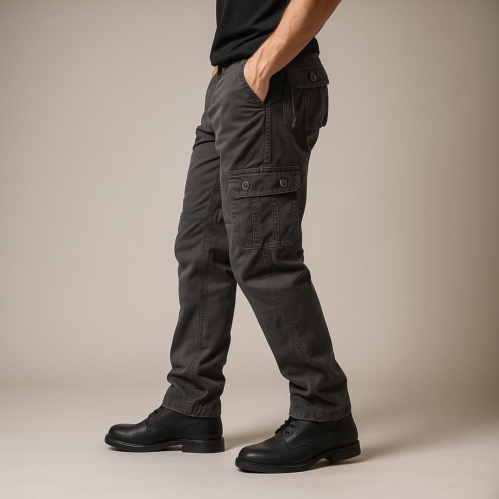 Men’s Cargo Pants – Structured Utility Design Militairy