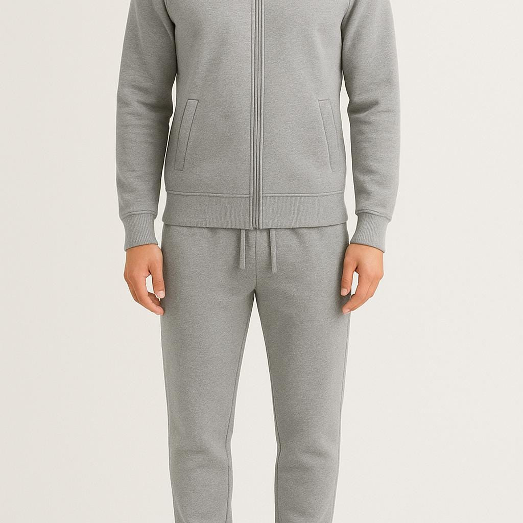 Classic Men’s Full-Zip Tracksuit – Soft Fabric, Timeless Fit