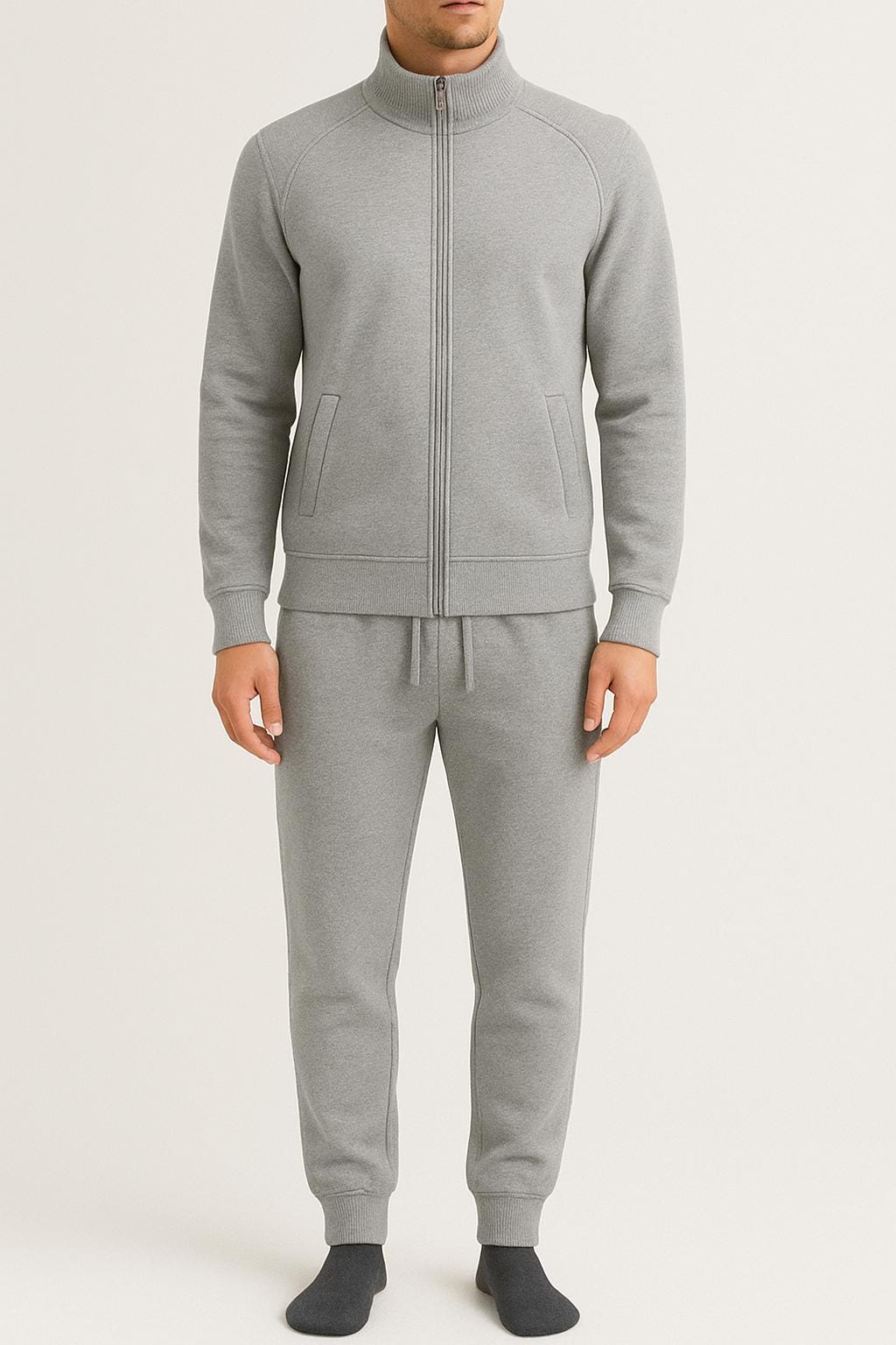 Classic Men’s Full-Zip Tracksuit – Soft Fabric, Timeless Fit