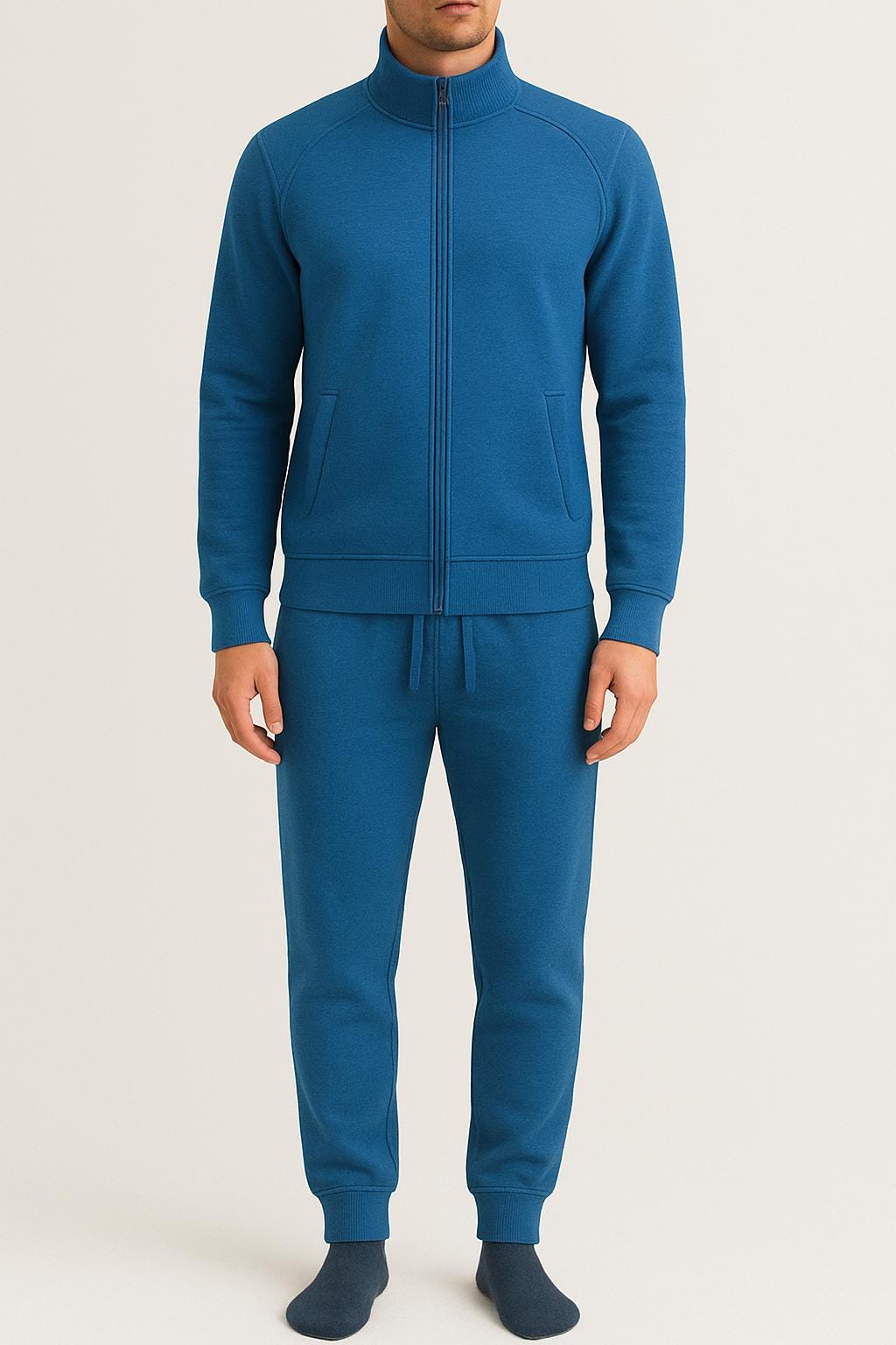Classic Men’s Full-Zip Tracksuit – Soft Fabric, Timeless Fit