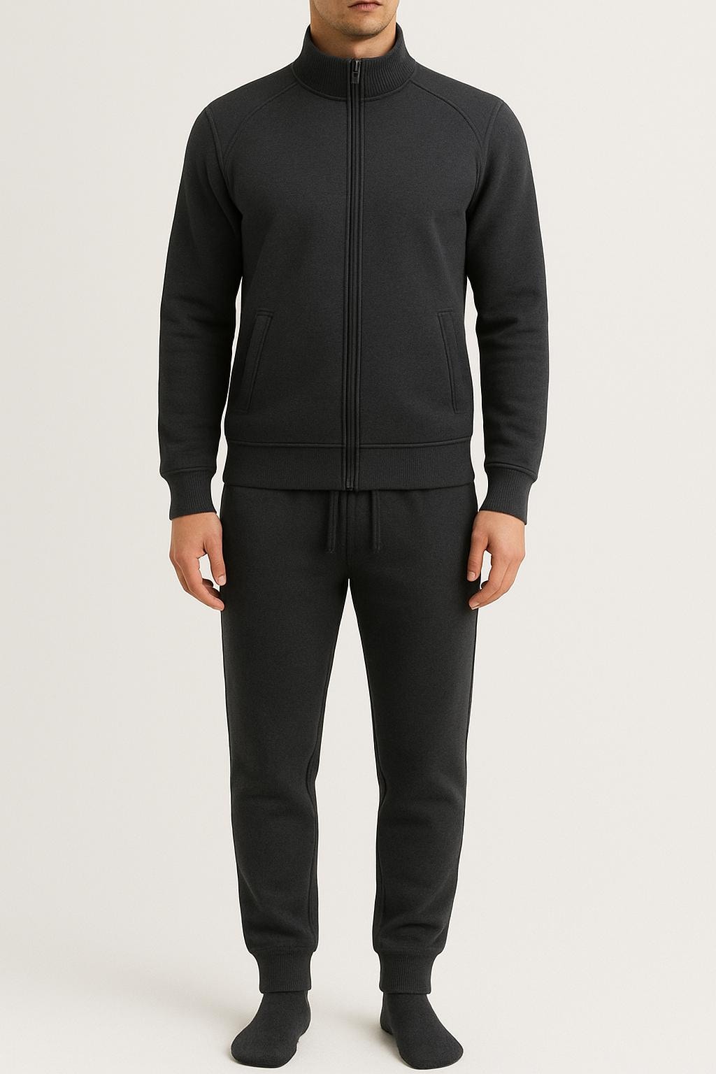 Classic Men’s Full-Zip Tracksuit – Soft Fabric, Timeless Fit